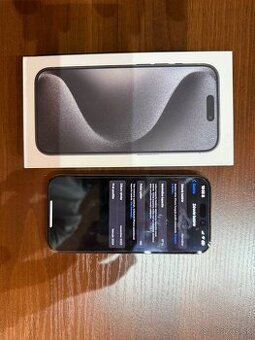 Iphone 15PRO 128gb cierny velmi zachovaly 97%zdravie bat.