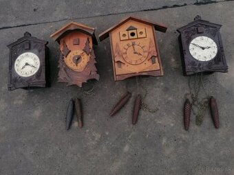 Predám 4x starožitné kukučkové hodiny