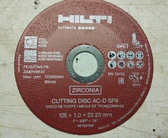 Predám rezné kotúče HILTI 125 x 1.0 x 22.23mm