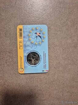 Predam pamätnú mincu Belgicko 2e BU kartička