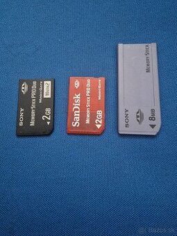 Pamäťové karty Memorystick.  PSP,  PS.
