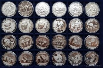 Cina Panda 1oz investicne striebro mince