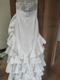 svadobné šaty biele volánové