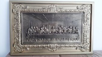 Drevený obraz Posledná večera  99×63cm hr.4 cm.