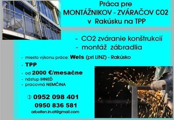TPP MONTÁŽNIK - ZVÁRAČ Rakúsko