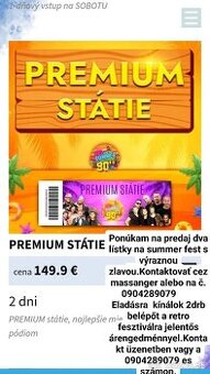 Predaj vstupeniek