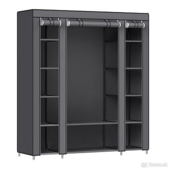 Látková skriňa SONGMICS s tyčou a 12 policami – nová