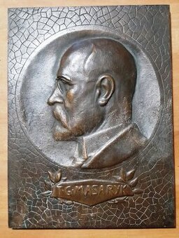 Veľká bronzová plaketa T.G.Masaryk