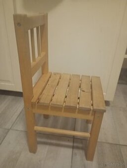 Drevená stolička detská IKEA