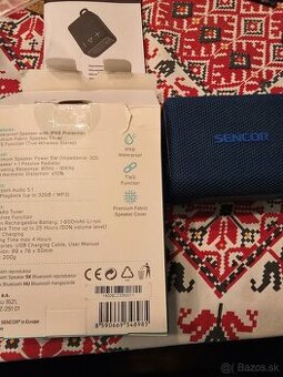 modry bluetooth reproduktor sencor sss 1400 modrý FM rádio p