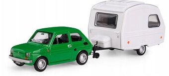 Fiat 126 + Niewiadow N250C 1:43 colorfull