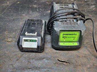 Greenworks nabíjačka+bateria 2ah