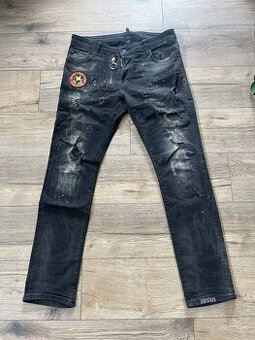 Par krat vzate panske tmavosede rifle zn Dsquared, vel. L