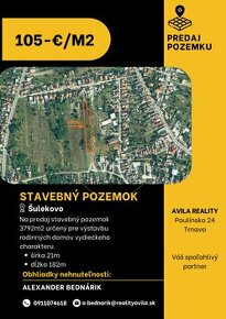 NA PREDAJ: stavebný pozemok 3792m2 - Šulekovo