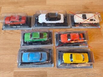 1:43 ŠKODA 1000 MB, Š100, 110R, TATRA 603,  LADA 2101