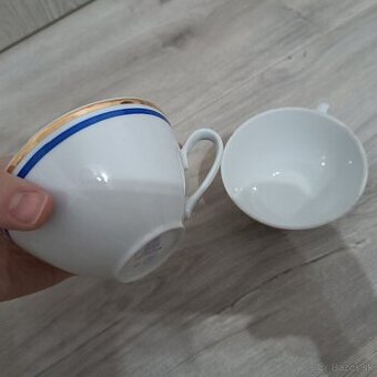 československý porcelán šálky poháre