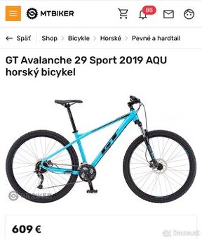 GT Avalanche horský bike veľkosť L