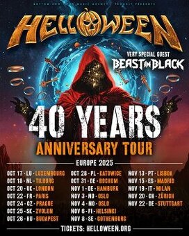 Helloween/Beast in Black vo Zvolene (2 vstupenky)
