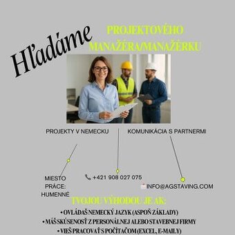 📢 Hľadáme projektového manažéra / manažérku