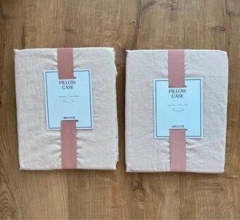 2x ľanová obliečka na vankúš 70x80cm, H&M Home