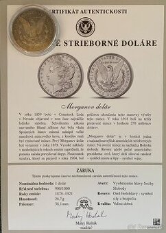 Predám strieborné Americké doláre