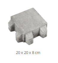 Vegetačná dlažba Eko Cuadro 8 cm sivá