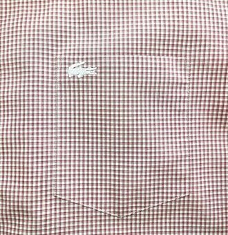 Lacoste - Pánska košeľa (ružovo-biela)