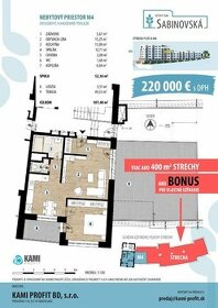 AKCIA Znížená cena Apartmán so 400 m2 terasou, parkovani