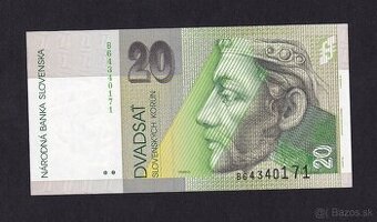 Slovensko 20Sk 1995 séria B UNC