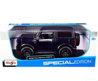 Maisto Ford Bronco Wildtrak 2021, 1:18,čierna metalíza