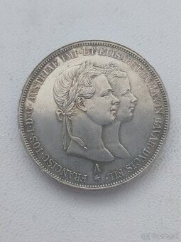 Mince 2 zlatnik 1854 A ,svadba F.J. - 1