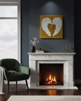 3D Reliefny obraz Anjelské krídla