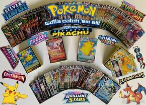 Pokemon Balíčky 50ks/100ks/150ks/200ks + V/Vmax Karta - 1