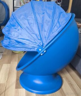 Detske otocne kreslo vajicko modre ikea