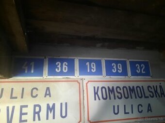 Predám smaltované tabuľky čísla domov