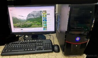 Predám kancelárski pc z win 11 Intel Quad 4 gb ram 160 gb hd