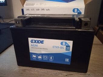 Štartovacia Motobatéria EXIDE 8Ah, 12V, ETX9-BS, AGM