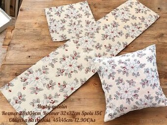 Biela vianočná ruža štóla s dečkou a obliečkou