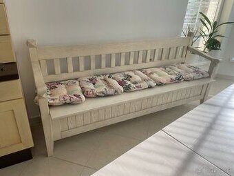 lavica s uloznym priestorom, dub patinovane