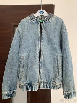 Rifľová bunda Benetton veľ.140 ako nová