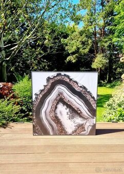 ABSTRAKTNÝ OBRAZ V RÁME 70 x 70 cm