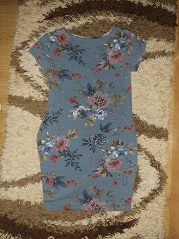 Elastické tmavomodré šaty M/L