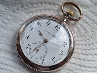 Strieborné,vreckové hodinky,IWC.