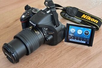 Nikon D5200 s VR objektivom 18 - 55 AF-P 7 tisic zaberov