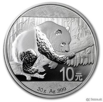 1 oz strieborna minca - Čínska Panda 2016 4ks dostupné