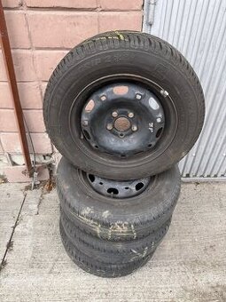 14" Plechove disky 5x100 FABIA s pneu