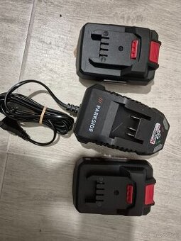 Parkside 20V akumulátory + nabíjačka - úplne nové