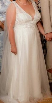 Svadobné šaty veľ. XL (50)