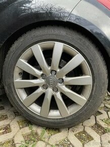 Audi alu disky 8Jx17 ET47 + zimne pneu Barum polaris 5