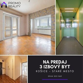 Pripravujeme: 3 izbový byt, Štítova, Košice - Staré mesto